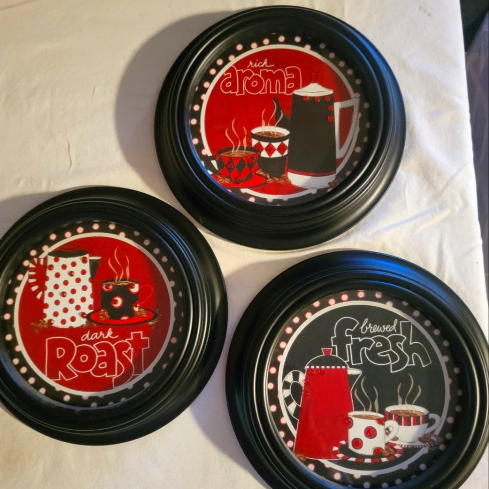 Coffee themed Home Decor art - set of 3